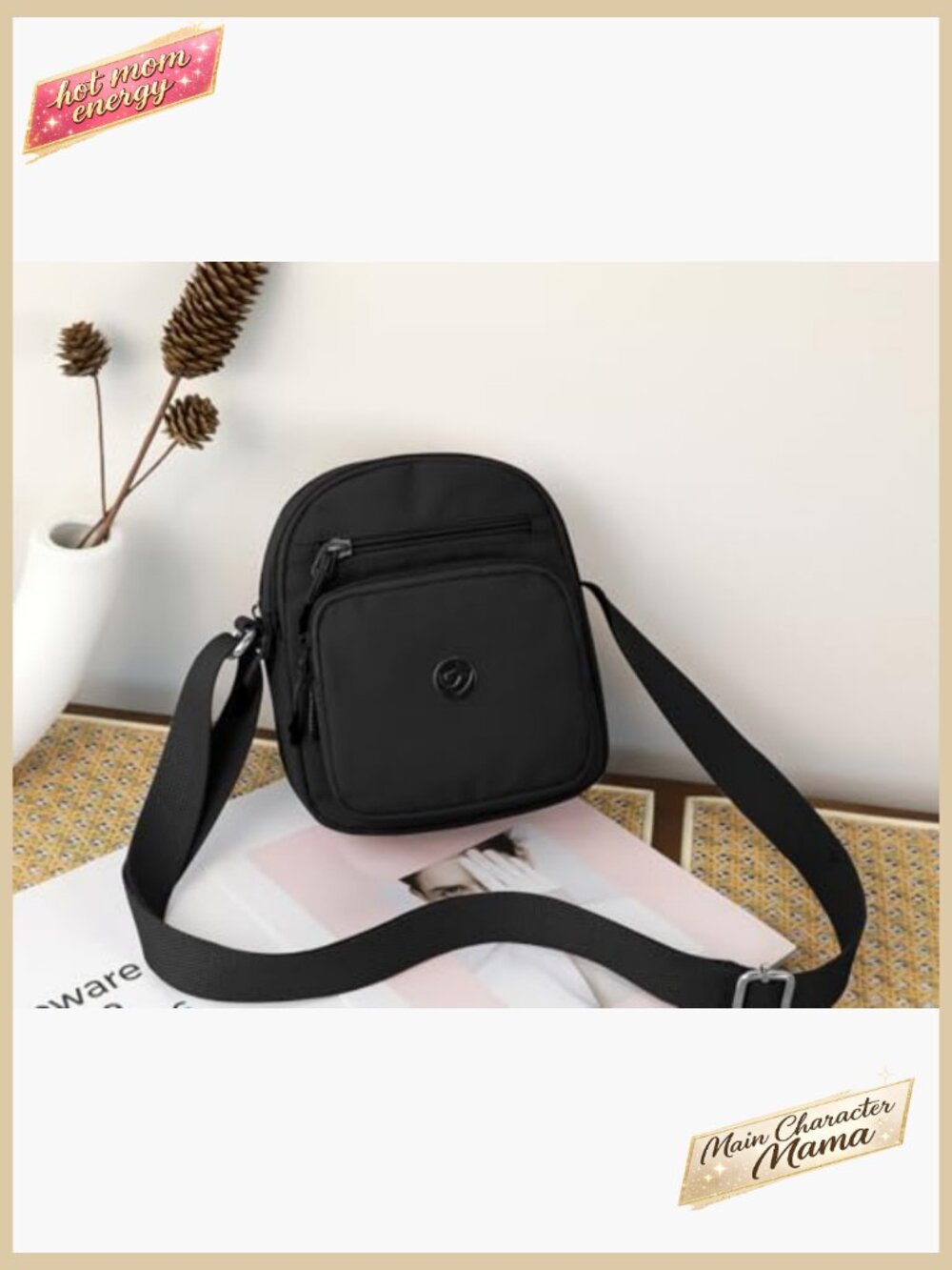 Nylon Crossbody Purse Mini Shoulder Bag Lightweight Chic Travel Essential - Picture 3 of 7